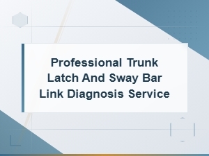 Professional Trunk Latch and Sway Bar Link Diagnosis Service